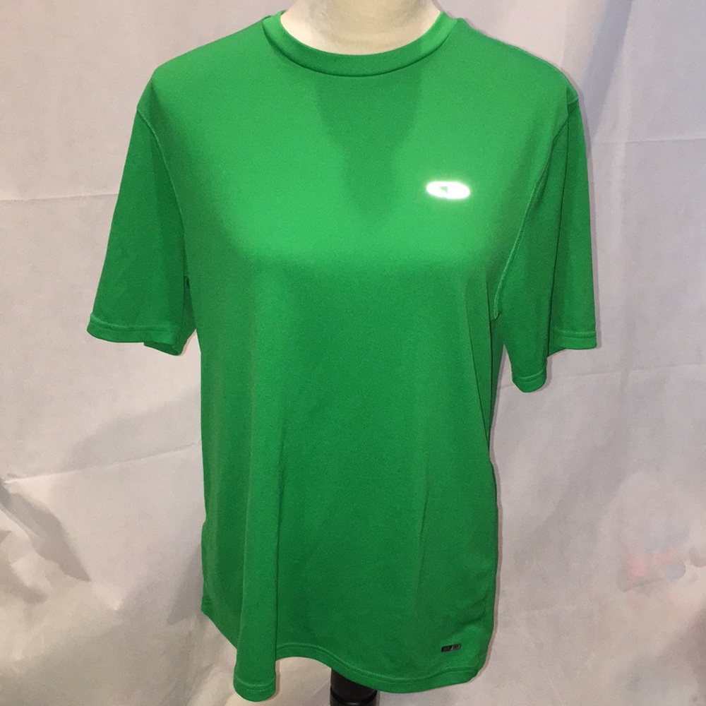 Men’s Green Athletic Dri-Fit T-Shirt | Reflective Logo | Size M